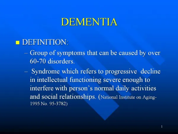 DEMENTIA