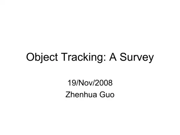 Object Tracking: A Survey