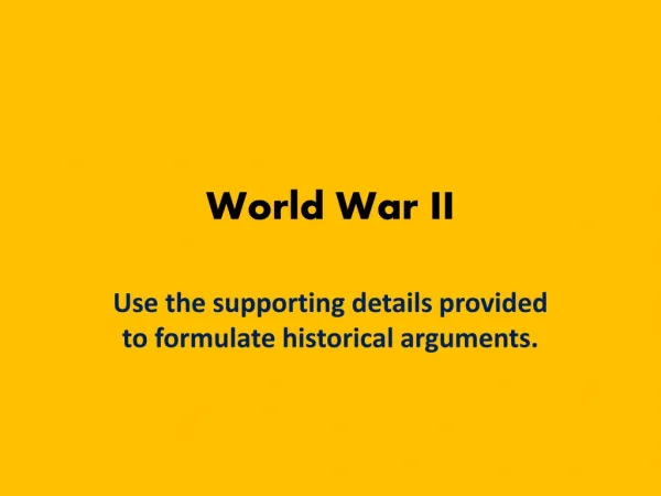 world war ii