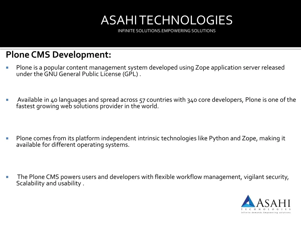 asahi technologies infinite solutions empowering