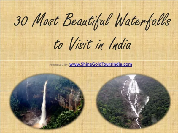 30 Wondrous Waterfalls in India by Shine Gold Tours India