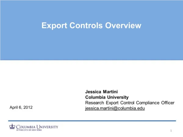 Export Controls Overview