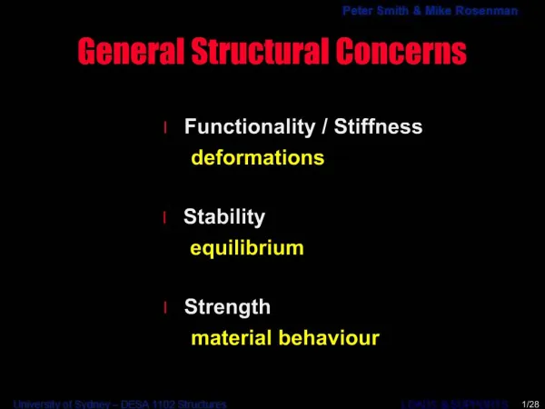 General Structural Concerns