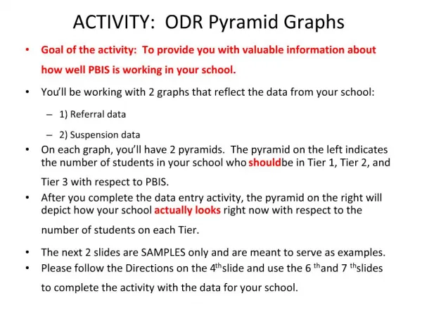 ACTIVITY: ODR Pyramid Graphs
