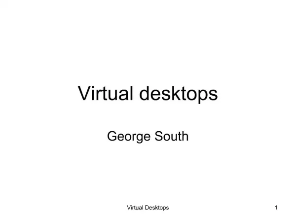 Virtual desktops
