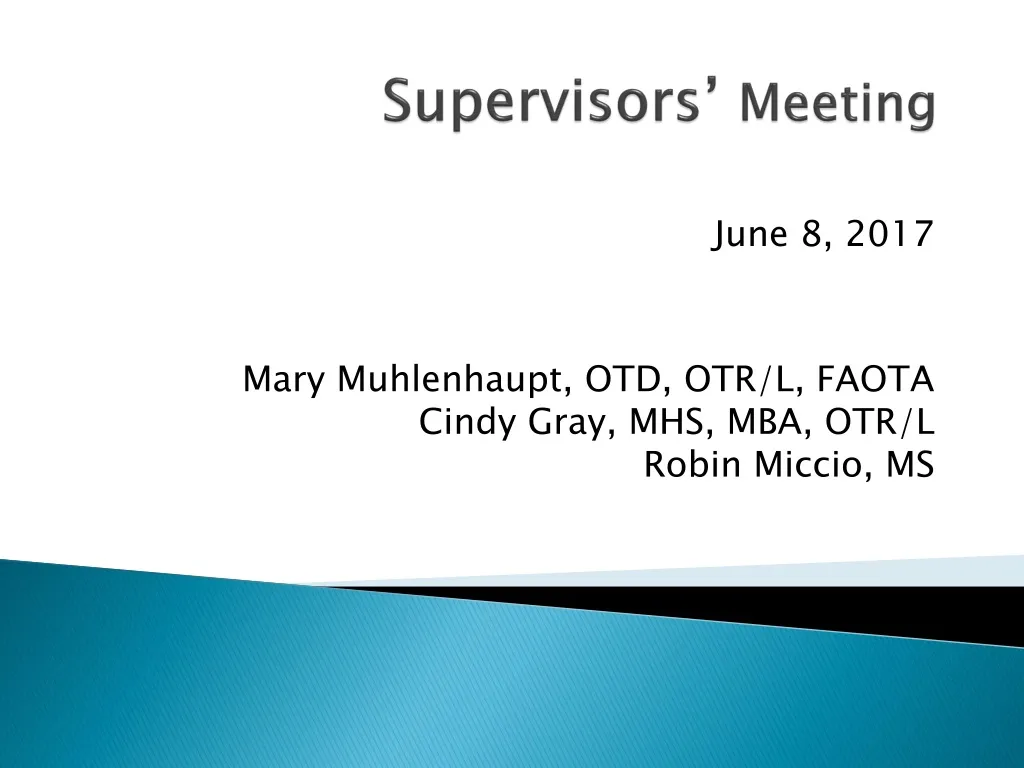supervisors meeting