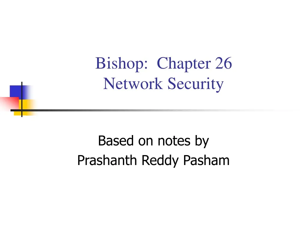 bishop chapter 26 network security