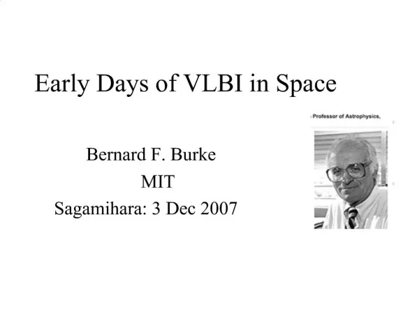 Early Days of VLBI in Space