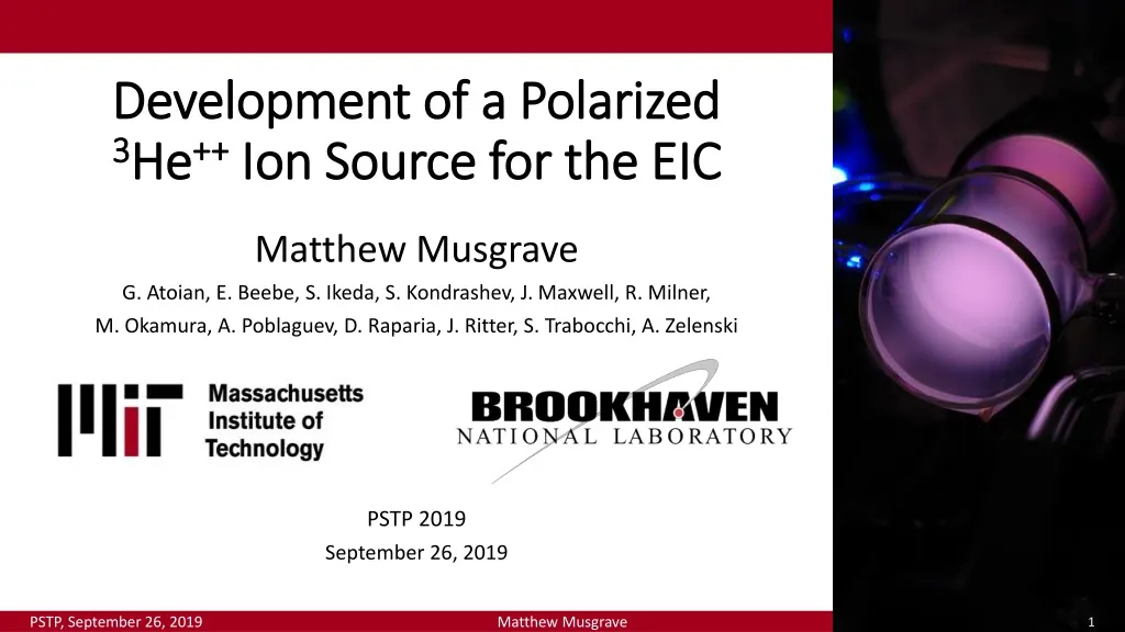 development of a polarized 3 he ion source for the eic