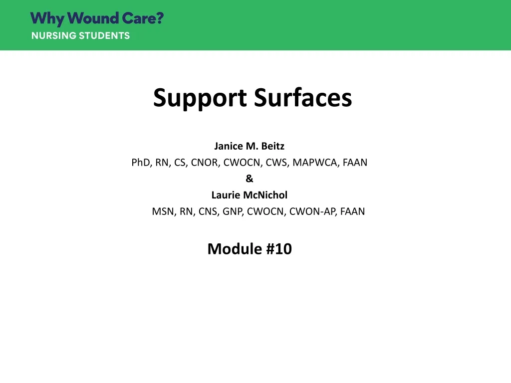 support surfaces