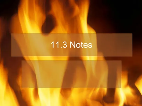 11.3 Notes