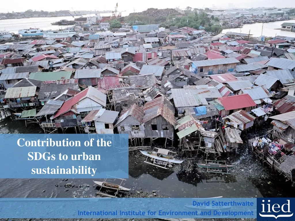 contribution of the sdgs to urban sustainability