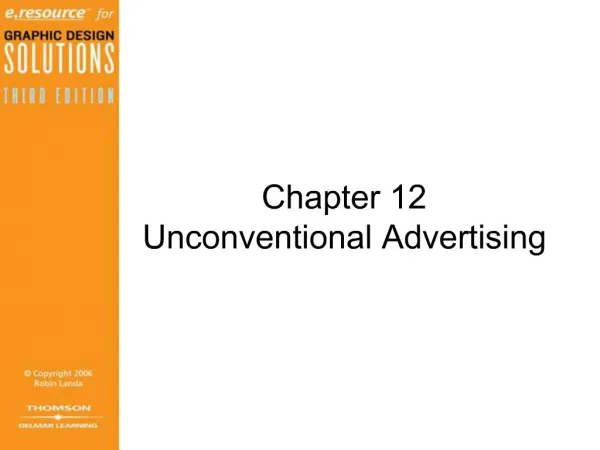 Chapter 12 Unconventional Advertising