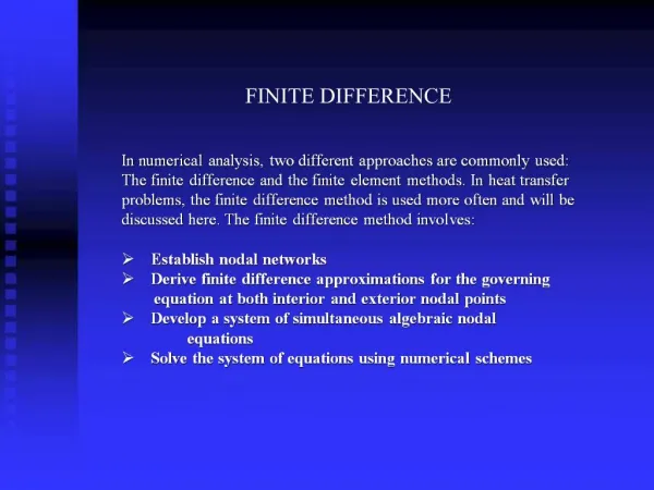 FINITE DIFFERENCE