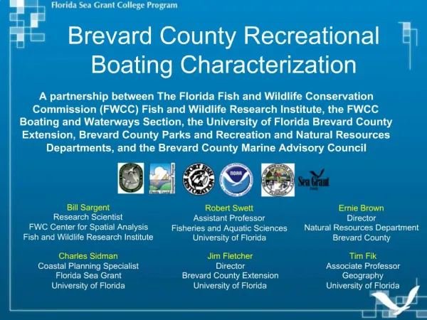 Brevard County Recreational Boating Characterization