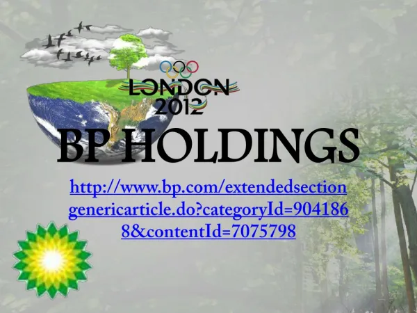 BP HOLDINGS: Droite sur la cible pour Londres 2012