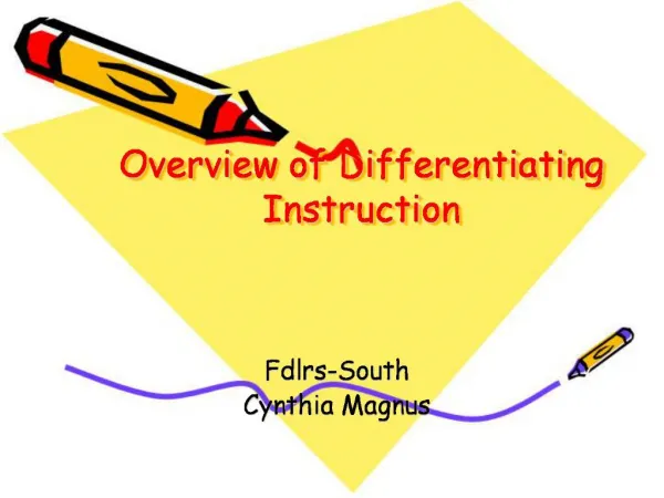 Overview of Differentiating Instruction