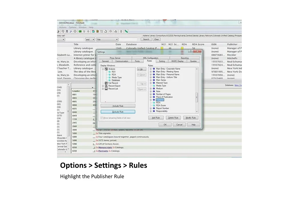options settings rules