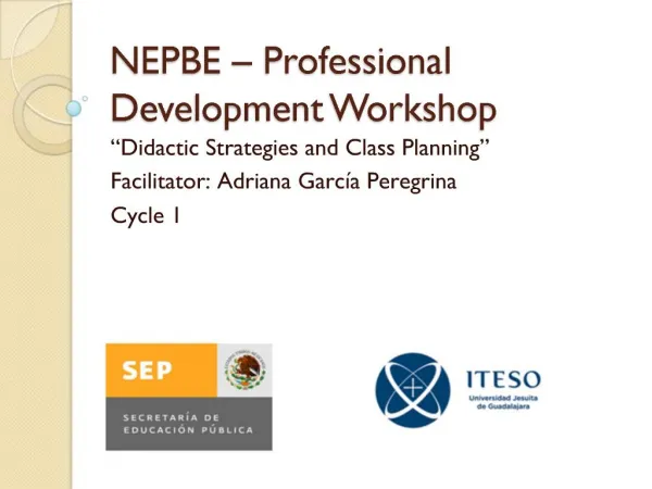 NEPBE Professional Development Workshop