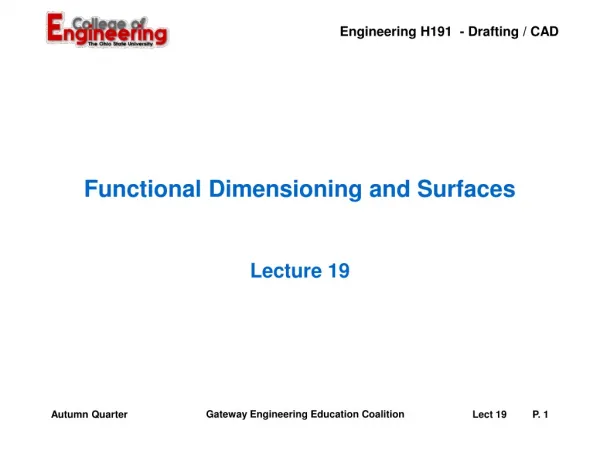 Functional Dimensioning and Surfaces