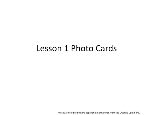 Lesson 1 Photo Cards