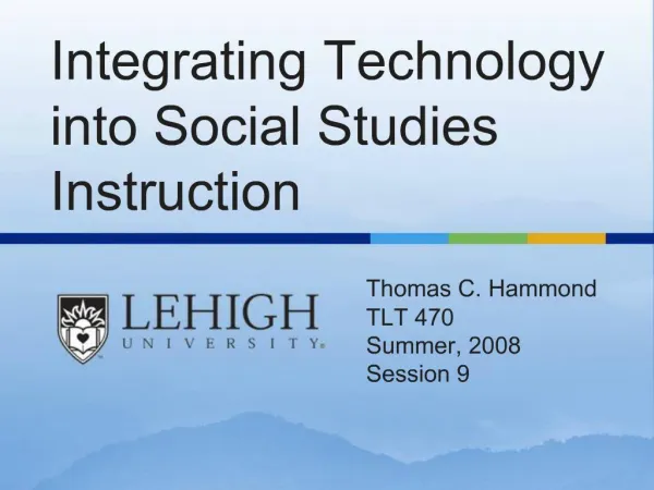 Integrating Technology into Social Studies Instruction