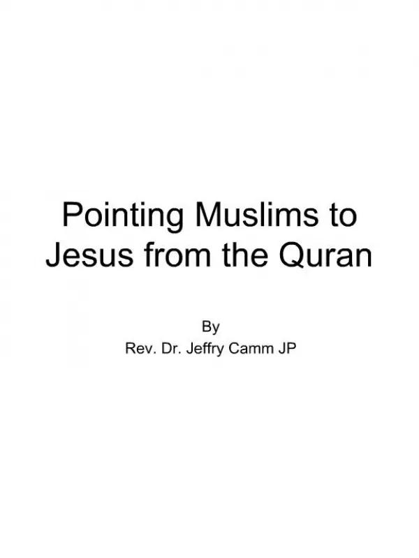 Pointing Muslims to Jesus from the Quran