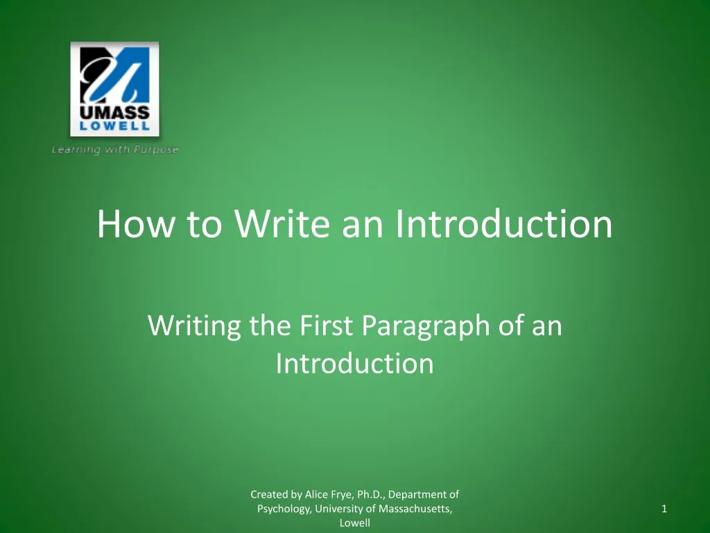 how to write an introduction