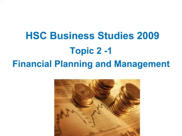 HSC Business Studies 2009
