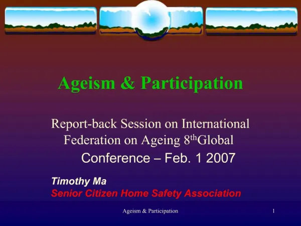 Ageism Participation