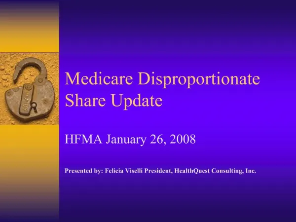 Medicare Disproportionate Share Update