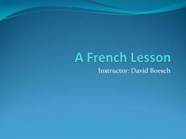 A French Lesson