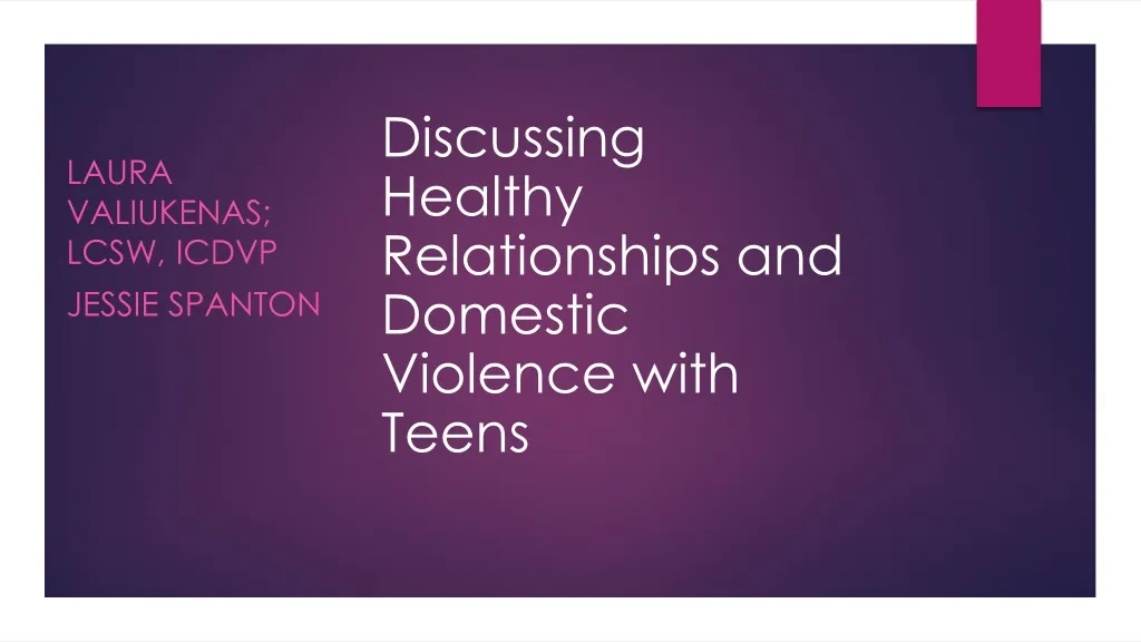 discussing healthy relationships and domestic violence with teens