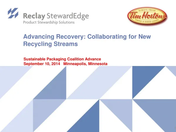 Advancing Recovery: Collaborating for New Recycling Streams