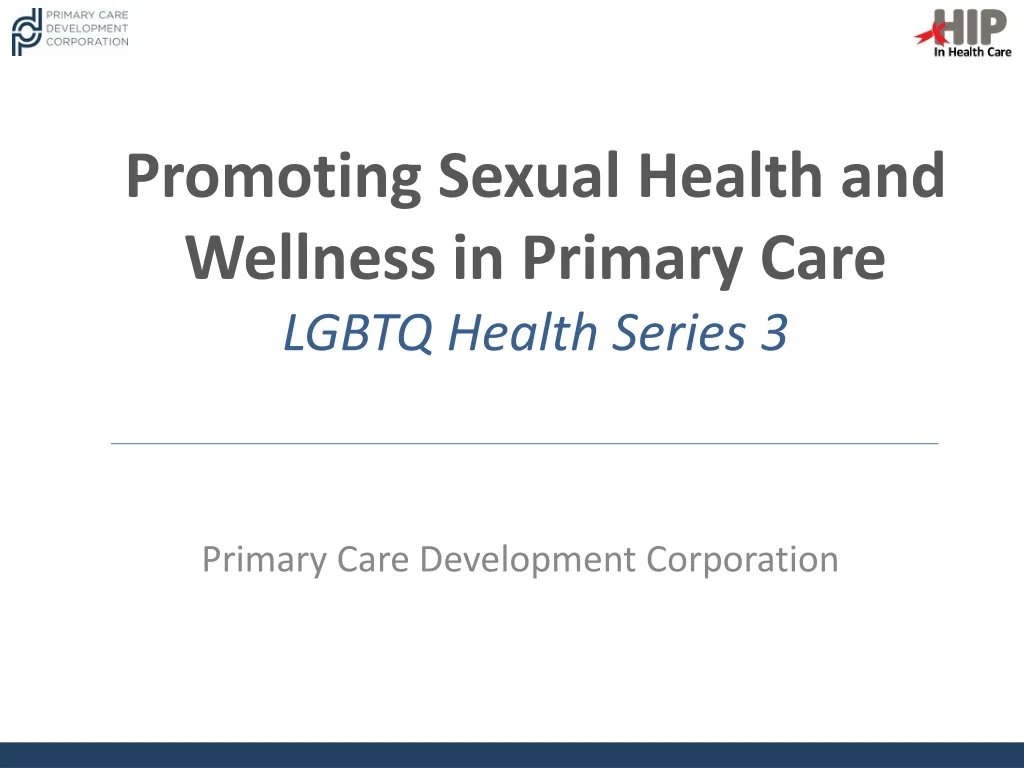 promoting sexual health and wellness in primary care lgbtq health series 3