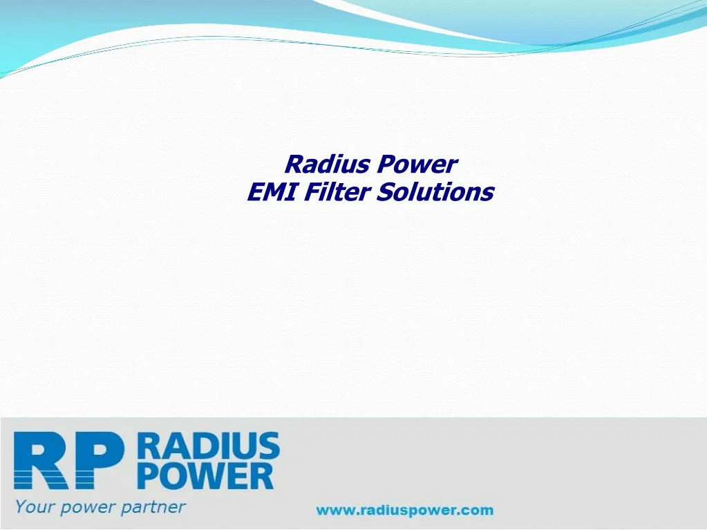 radius power emi filter solutions