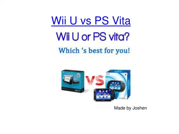Wii U vsPS Vita 2012