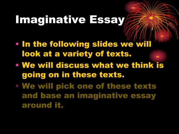 Imaginative Essay