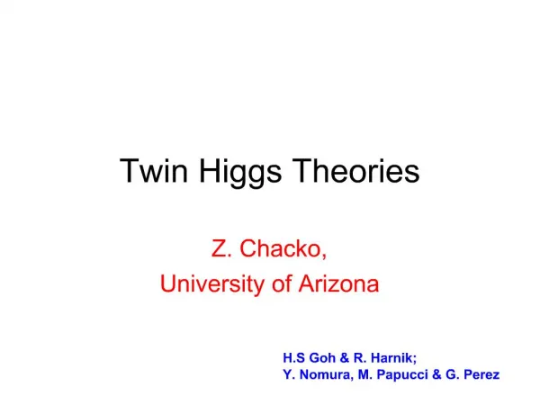 Twin Higgs Theories