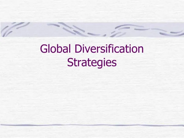 Global Diversification Strategies