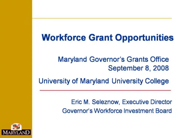 Workforce Grant Opportunities