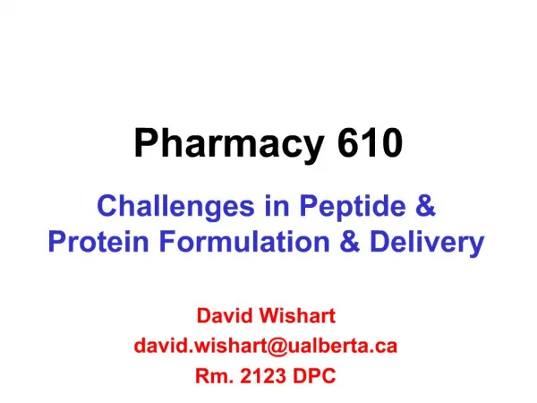 Pharmacy 610