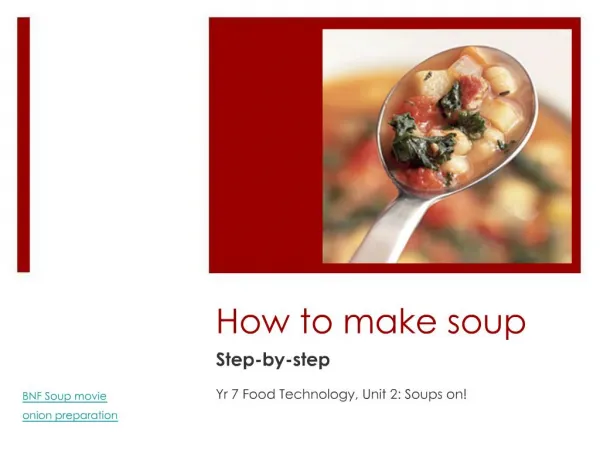 How to make soup