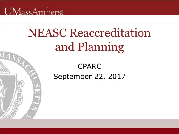 NEASC Reaccreditation and Planning