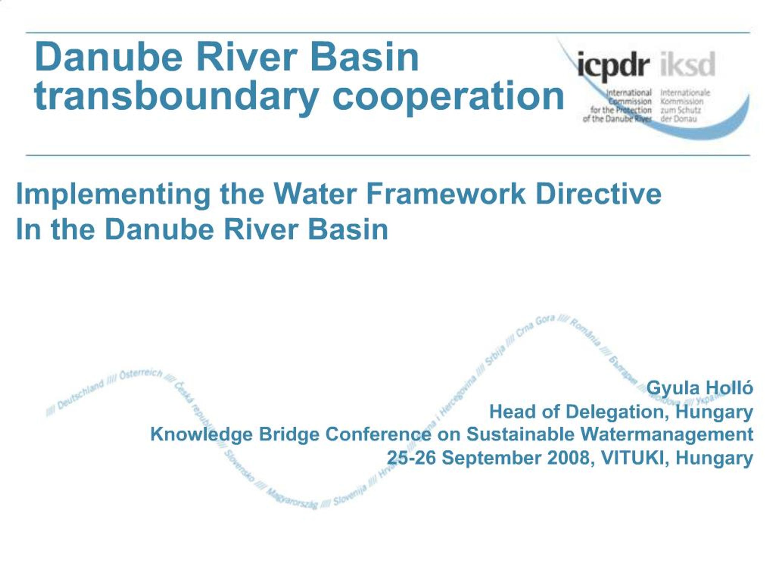 PPT - Danube River Basin transboundary cooperation PowerPoint ...