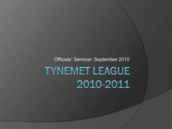 Tynemet league 2010-2011