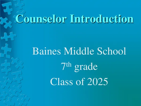 Counselor Introduction