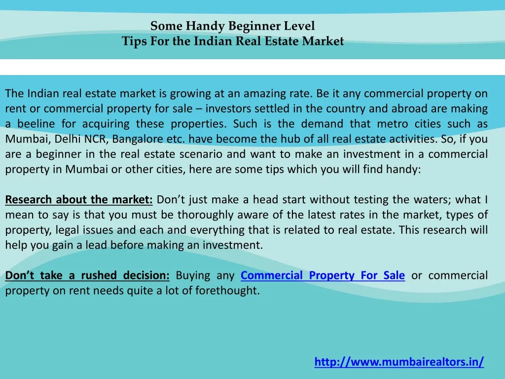 the indian real estate market is growing