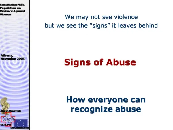 Signs of Abuse