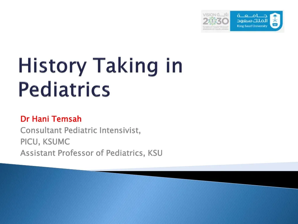 history taking in pediatrics
